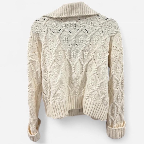 Pink Rose Cream Knit Sweater - Picture 2 of 4